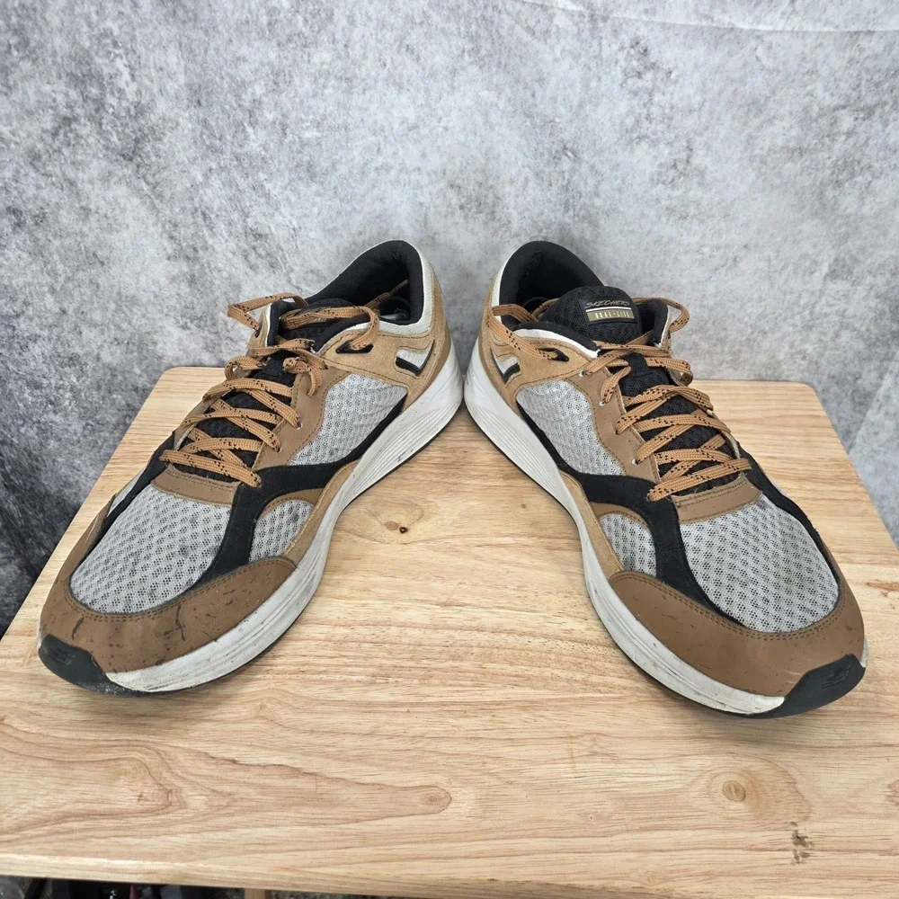 Skechers Skyline Alphaborne Sneakers Mens 14 Brown Air-Cooled Memory Foam 52968